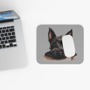 Scottish Terrier Mouse Pad - Light Grey Pet Design for Dog Lovers