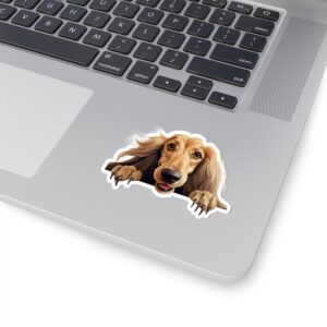 Afghan Hound  Dog Kiss-Cut Sticker - Perfect for Pet Lovers & Laptop Decor