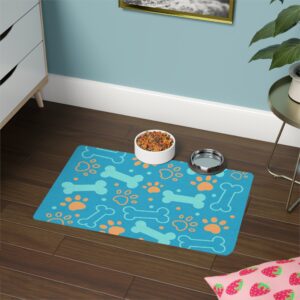Bone & Paw Print Design (12x18) - Turquoise