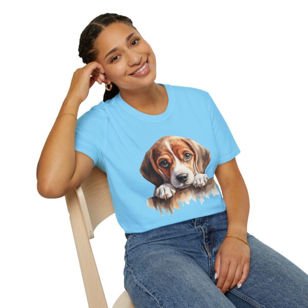 Beagle Puppy Dog T-Shirt - Unisex Softstyle Tee - Image 45