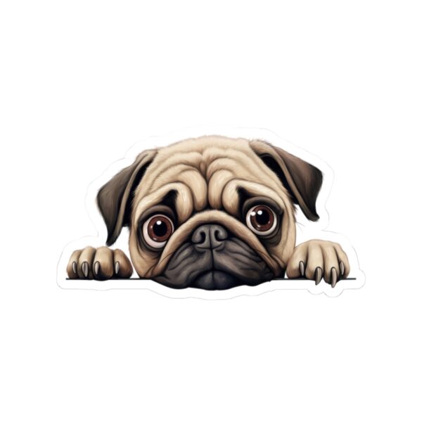 Pug Dog Kiss-Cut Sticker - Perfect for Pet Lovers & Laptop Decor - Image 2