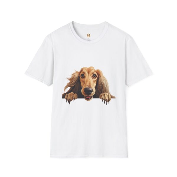 Afghan Hound Dog Hands T-Shirt - Unisex Softstyle Tee - Image 11