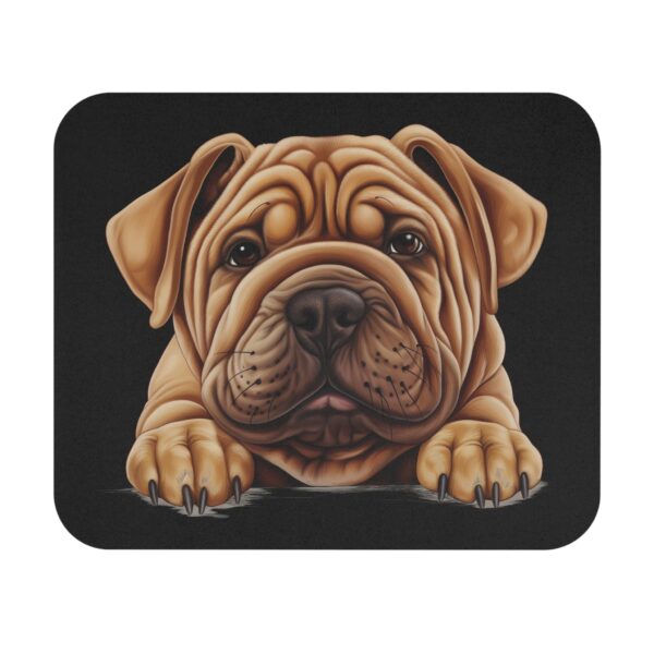 Shar Pei Mouse Pad -Black Cute Pet Design for Dog Lovers - Image 2