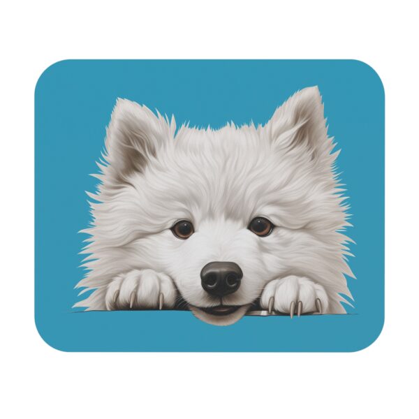 Samoyed Mouse Pad -Turquoise Pet Design for Dog Lovers - Image 2