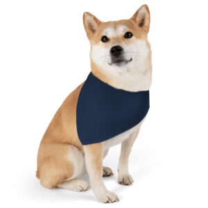 Navy Stylish Pet Bandana Collar for Dogs - Fashionable and Comfortable