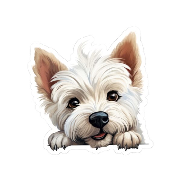 West Highland White Dog Kiss-Cut Sticker - Perfect for Pet Lovers & Laptop Decor - Image 2