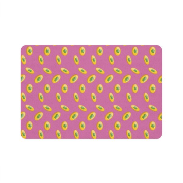 Vibrant Pet Food Mat - 12x18 Non-Slip Design for Cats and Dogs-Light Pink - Image 2