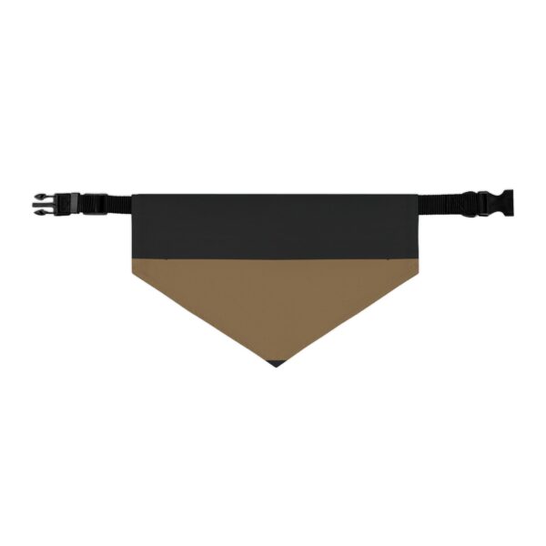 Black and Old Gold Stylish Pet Bandana Collar for Dogs - Fashionable and Comfortable - Image 2