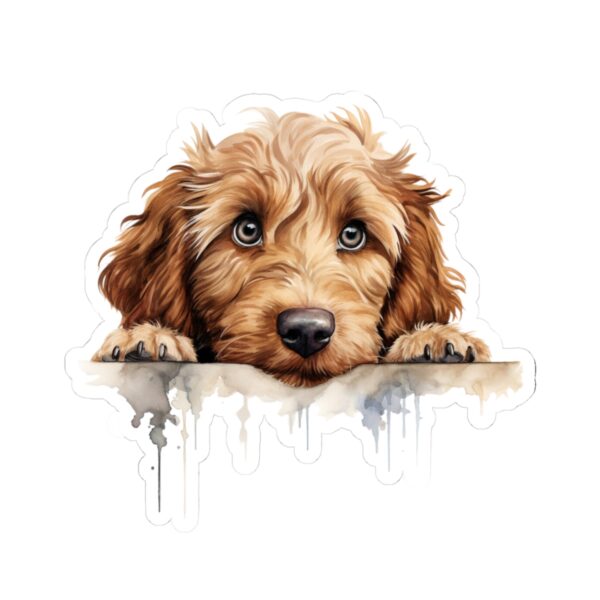 Goldendoodle Dog Kiss-Cut Sticker - Perfect for Pet Lovers & Laptop Decor - Image 2