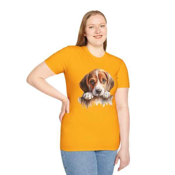 Beagle Puppy Dog T-Shirt - Unisex Softstyle Tee - Image 25