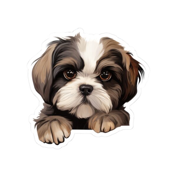 Shih Tzu Dog Kiss-Cut Sticker - Perfect for Pet Lovers & Laptop Decor - Image 2