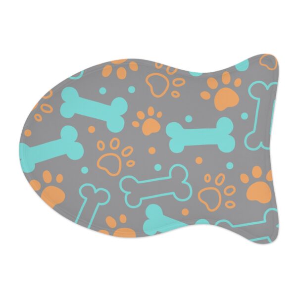 Colorful Pet Feeding Mats with Fun Bones & Paws Design-Grey - Image 9
