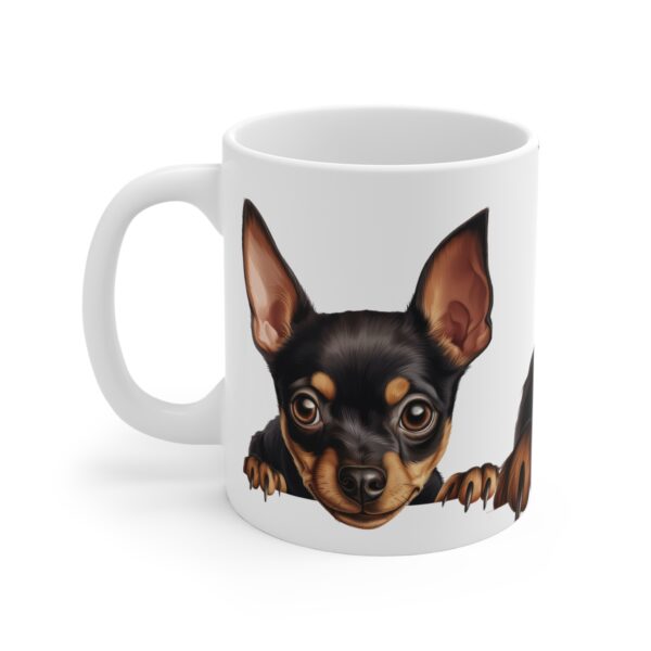 Miniature Pinscher 11 oz  Cute Puppy Mug - Adorable Dog Design - Perfect for Pet Lovers - Image 3