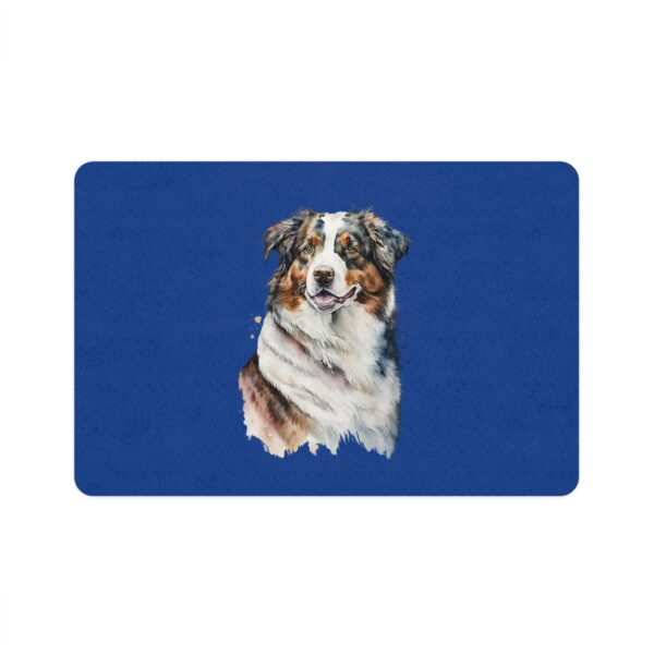 Australian Shepard Pet Food Mat (12x18) - Dark Blue - Image 2