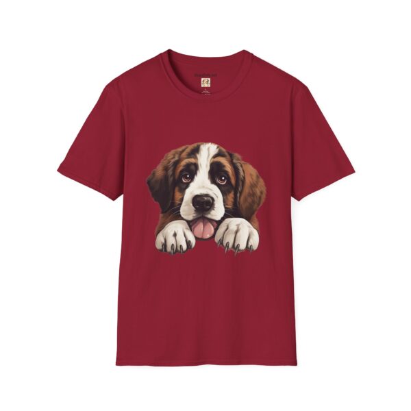 Saint Bernard Dog T-Shirt - Unisex Softstyle Tee - Image 61