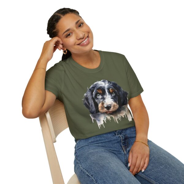 Bernedoodle Dog T-Shirt - Unisex Softstyle Tee - Image 30