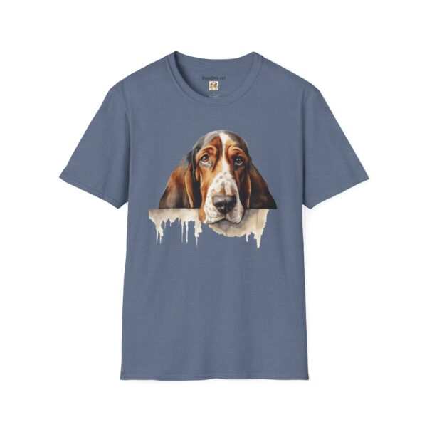 Bassett Hound Dog T-Shirt - Unisex Softstyle Tee - Image 2