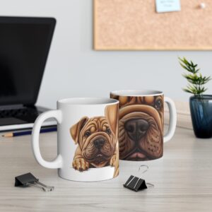 This Shar Pei 11 oz white mug exudes warmth and coziness