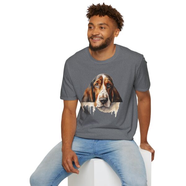 Bassett Hound Dog T-Shirt - Unisex Softstyle Tee - Image 42