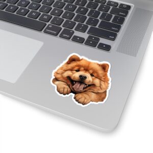 Chow Chow Dog Kiss-Cut Sticker - Perfect for Pet Lovers & Laptop Decor