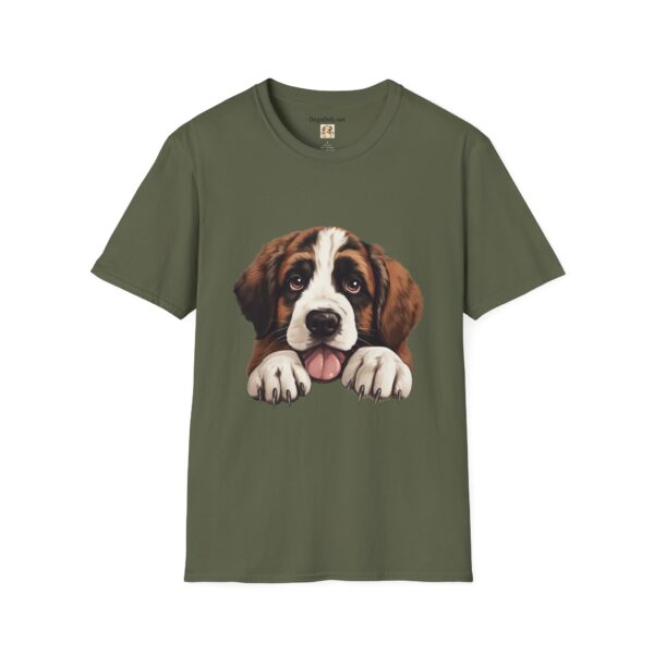 Saint Bernard Dog T-Shirt - Unisex Softstyle Tee - Image 26