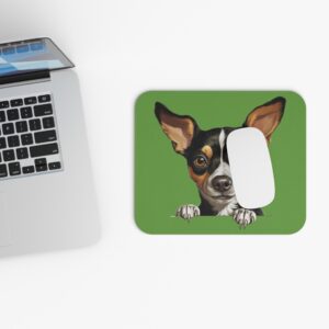 Rat Terrier Mouse Pad -Green Pet Design for Dog Lovers
