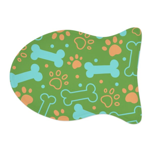 Colorful Pet Feeding Mats with Fun Bones & Paws Design-Light Green - Image 9