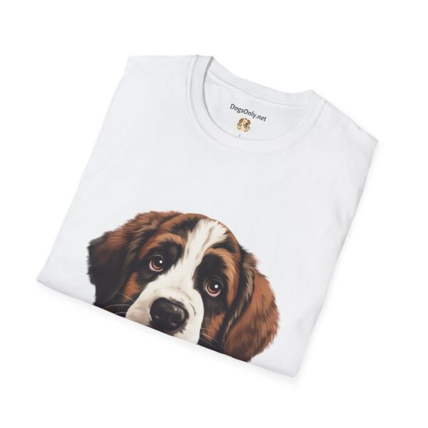 Saint Bernard Dog T-Shirt - Unisex Softstyle Tee - Image 14