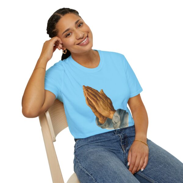Inspirational Prayer Hands T-Shirt - Unisex Softstyle Tee - Image 40