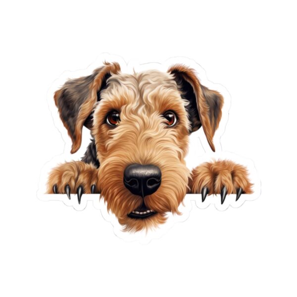 Airedale Terrier Dog Kiss-Cut Sticker - Perfect for Pet Lovers & Laptop Decor - Image 2