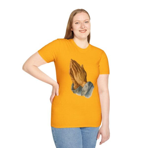 Inspirational Prayer Hands T-Shirt - Unisex Softstyle Tee - Image 20