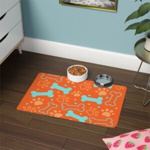 Bone & Paw Print Design (12x18) - Orange