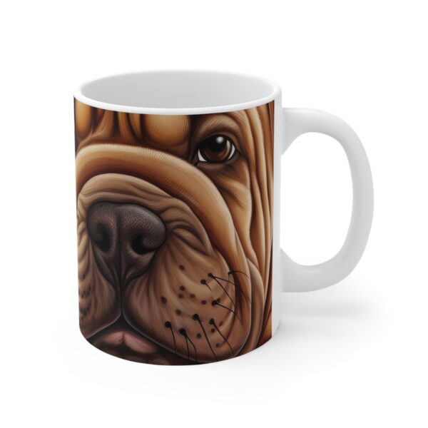 This Shar Pei 11 oz white mug exudes warmth and coziness - Image 4
