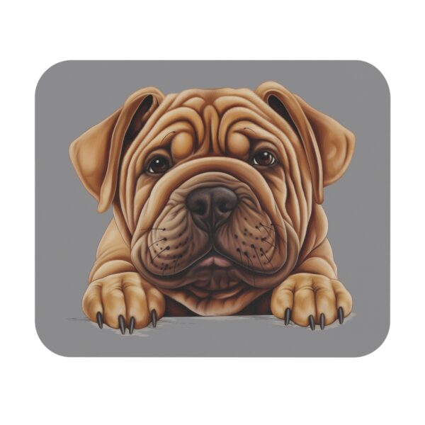 Shar Pei Mouse Pad -Grey Cute Pet Design for Dog Lovers - Image 2