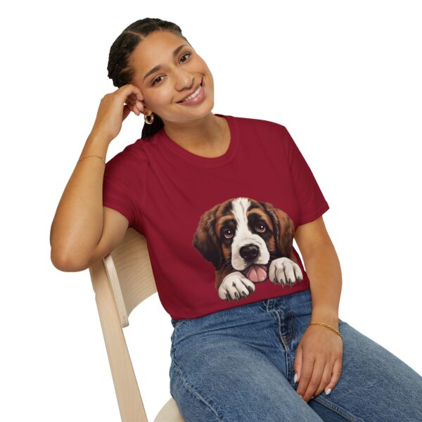 Saint Bernard Dog T-Shirt - Unisex Softstyle Tee - Image 65