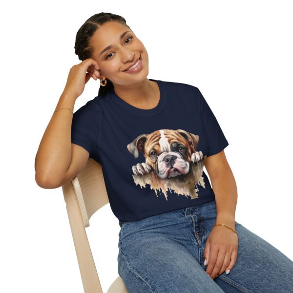 Bulldog-1 T-Shirt - Unisex Softstyle Tee - Image 55