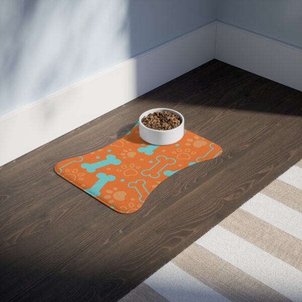Colorful Pet Feeding Mats with Fun Bones & Paws Design-Crusta
