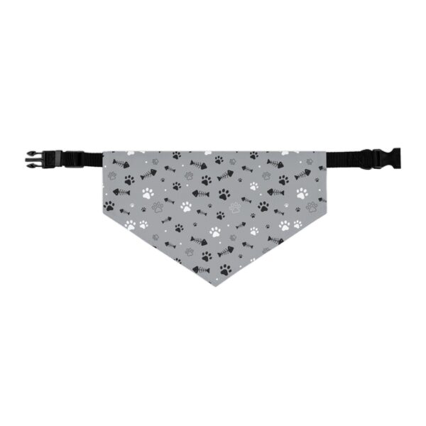 Cat Paws and Fish Stylish Pet Bandana Collar for Dogs - Fashionable and Comfortable - Image 2