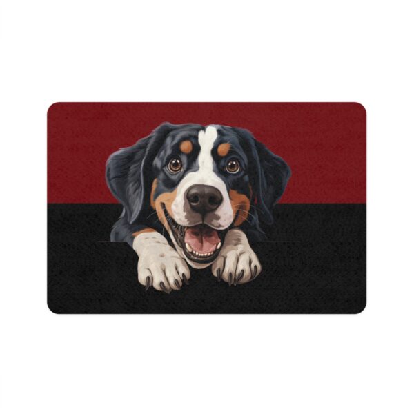 Greater Swiss Mountain Dog Food Mat (12x18)  -Garnet/Black - Image 2