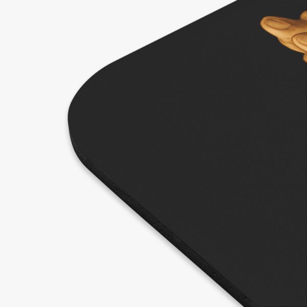 Praying Hands Black and Old Gold Mouse Pad - Cute Pet Design for Dog Lovers - Image 3