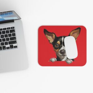 Rat Terrier Mouse Pad -Red Pet Design for Dog Lovers