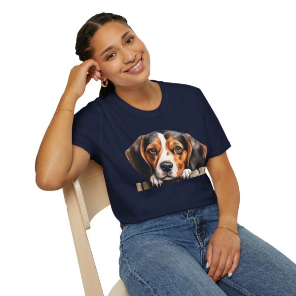 Beagle-2 Dog T-Shirt - Unisex Softstyle Tee - Image 55