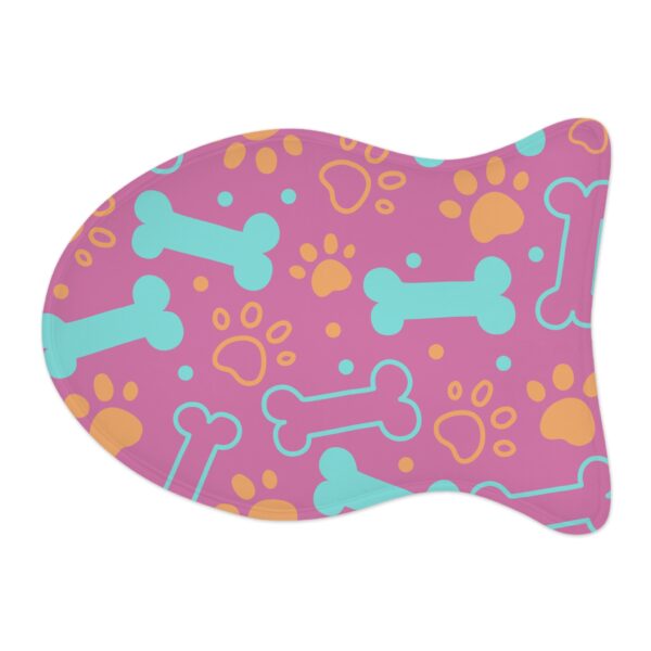 Colorful Pet Feeding Mats with Fun Bones & Paws Design-Light Pink - Image 9
