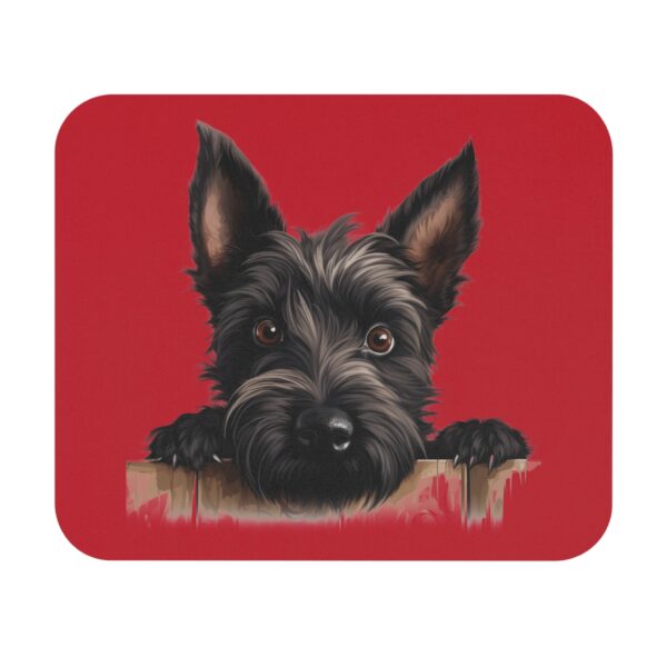 Scottish Terrier Mouse Pad -Dark Red Pet Design for Dog Lovers - Image 2