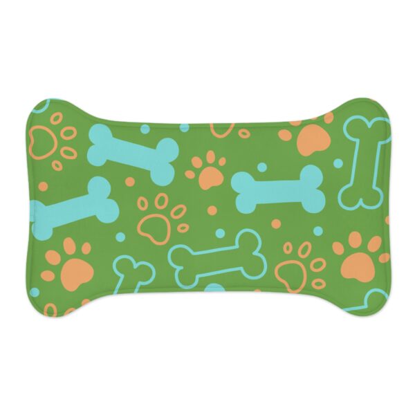 Colorful Pet Feeding Mats with Fun Bones & Paws Design-Light Green - Image 5
