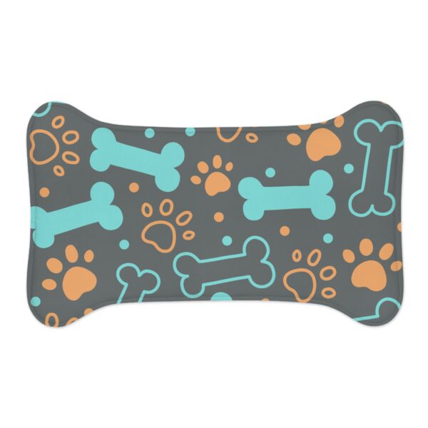 Colorful Pet Feeding Mats with Fun Bones & Paws Design-Dark Grey - Image 5