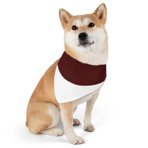Maroon and White Stylish Pet Bandana Collar for Dogs - Fashionable and Comfortable