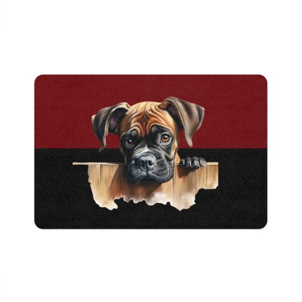 Boxer Pet Food Mat (12x18)  -Garnet/Black - Image 2