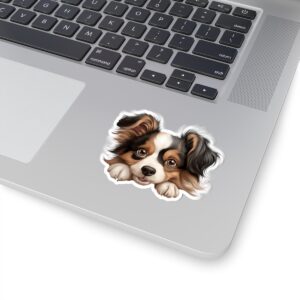 Papillon Dog Kiss-Cut Sticker - Perfect for Pet Lovers & Laptop Decor