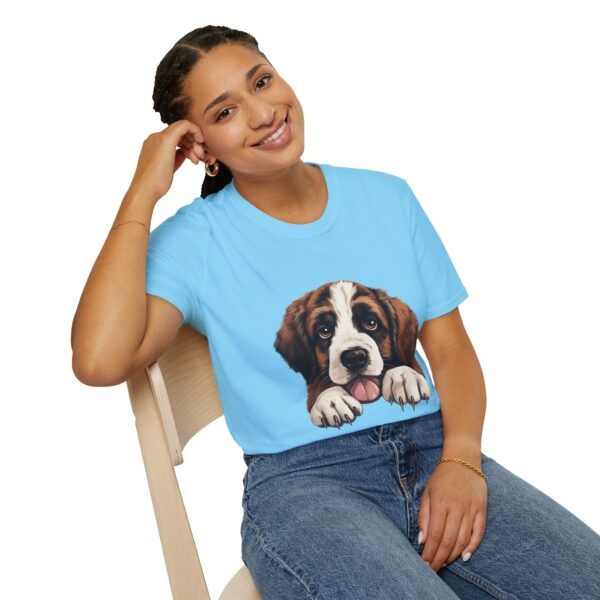 Saint Bernard Dog T-Shirt - Unisex Softstyle Tee - Image 45